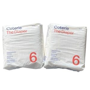 NEW Coterie The Diaper Size 6 35+ Lbs 2 Packs 36 Individual Diapers Plant Based